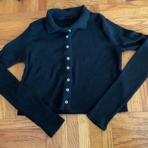 Black Long sleeve Caroline top